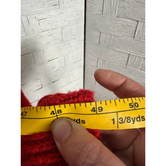 Seventh Avenue women’s long cardigan red cozycore packets cable knit plus size  - Picture 7 of 8